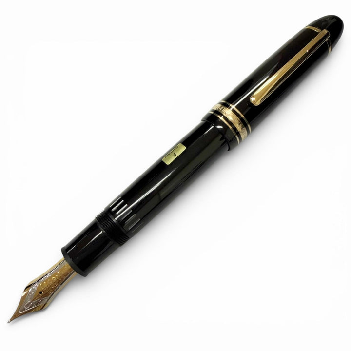 未使用品□MONTBLANC モンブラン マイスターシュテュック 149 ペン先18K Fニブ キャップ式 万年筆 ブラック ゴールド ドイツ製 箱付き