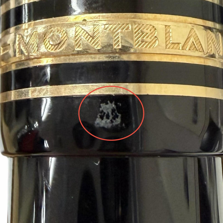 未使用品□MONTBLANC モンブラン マイスターシュテュック 149 ペン先18K Fニブ キャップ式 万年筆 ブラック ゴールド ドイツ製 箱付き