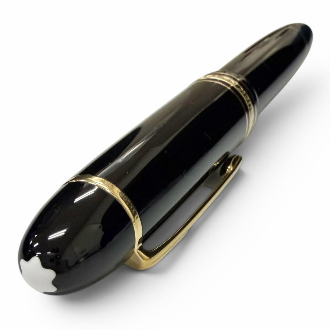 未使用品□MONTBLANC モンブラン マイスターシュテュック 149 ペン先18K Fニブ キャップ式 万年筆 ブラック ゴールド ドイツ製 箱付き
