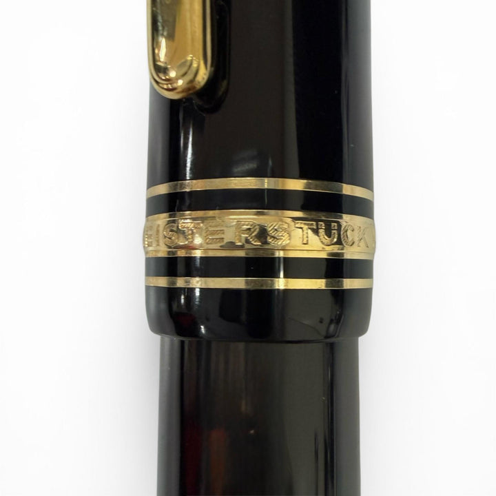 未使用品□MONTBLANC モンブラン マイスターシュテュック 149 ペン先18K Fニブ キャップ式 万年筆 ブラック ゴールド ドイツ製 箱付き