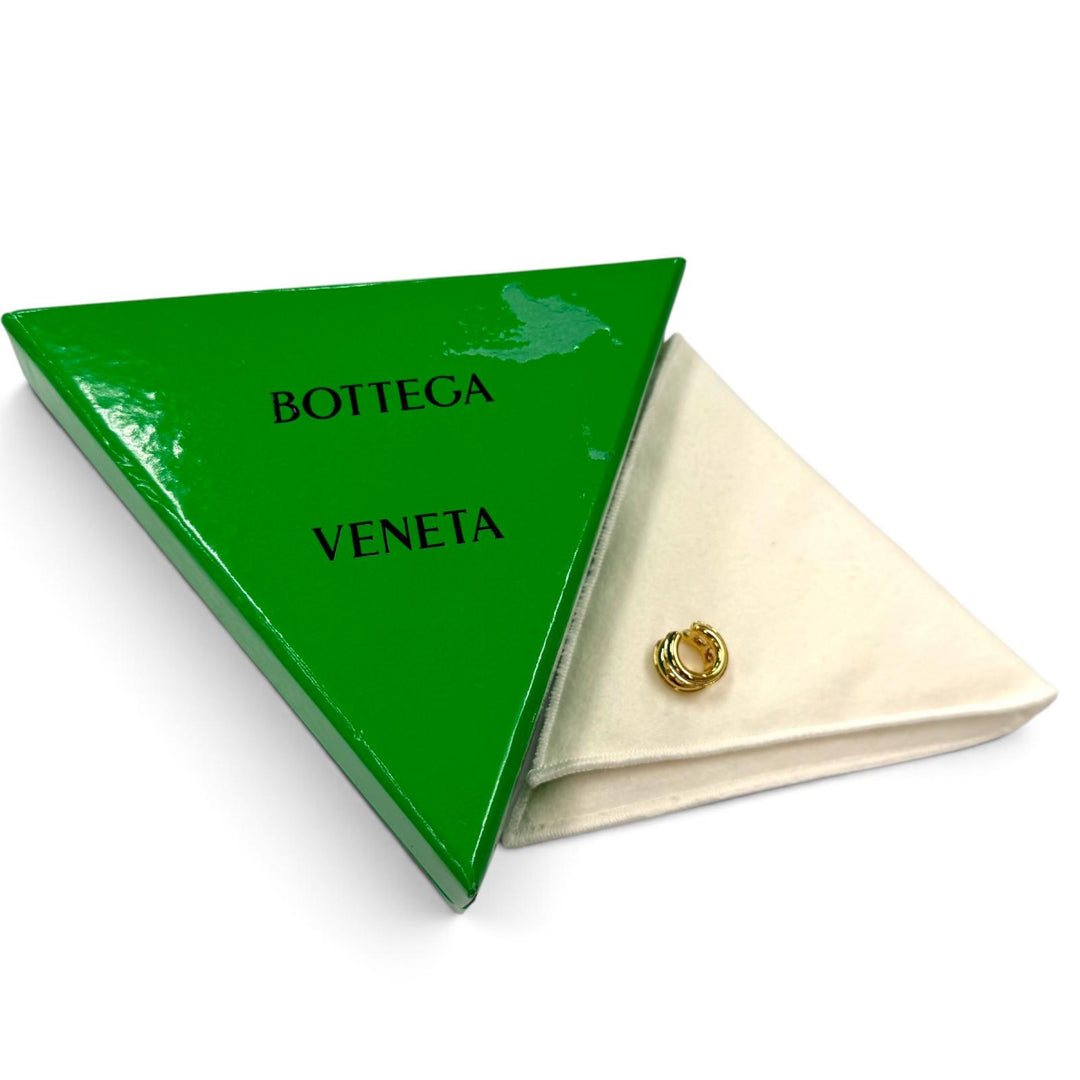 極美品▼BOTTEGAVENETA ボッテガヴェネタ AG925 イヤーカフ イヤリング ゴールド イタリア製 重量5.8g レディース アクセサリー 保存袋付