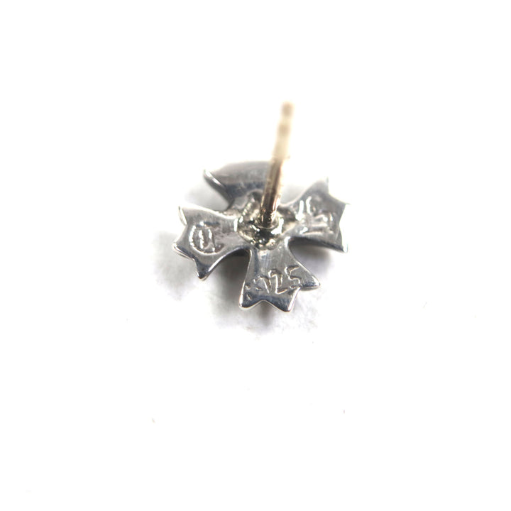 美品▼CHROME HEARTS クロムハーツ No2 CH PLS DIA CHプラススタッド 925 1Pダイヤモンド 片耳用 ピアス シルバー 重量0.4g メンズ