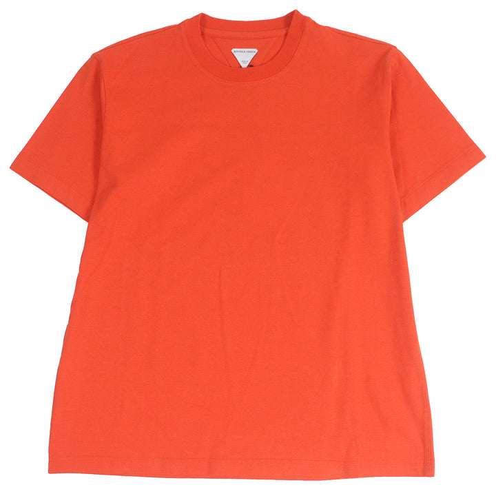 未使用品□BOTTEGAVENETA ボッテガヴェネタ 2022年製 744965 クルーネック ショートスリーブ 半袖Ｔシャツ オレンジ XS 伊製 正規品