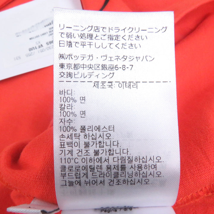 未使用品□BOTTEGAVENETA ボッテガヴェネタ 2022年製 744965 クルーネック ショートスリーブ 半袖Ｔシャツ オレンジ XS 伊製 正規品