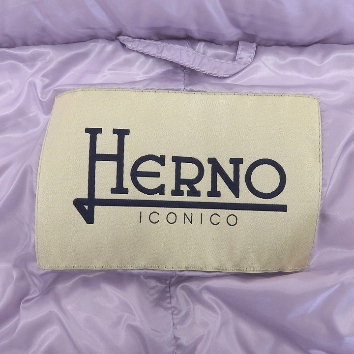極美品▲Herno ヘルノ ICONICO イコニコ 2023年製 PI0329DIC SERENA セレナ ダブルジップ フード付き ロングダウンベスト 42 正規品