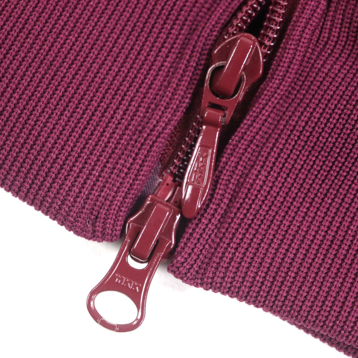 極美品▼Needles ニードルス NS244 Track Jacket-Poly Smooth ロゴ刺繍 WZIP ジャージ トラックジャケット ワインレッド M 正規品 メンズ