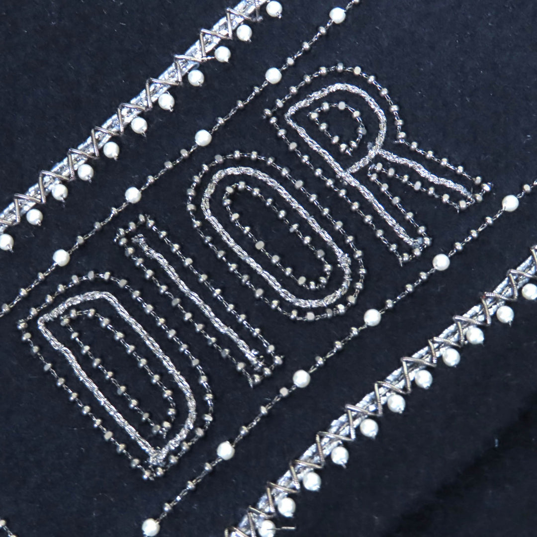 極美品△Christian Dior クリスチャンディオール 25SS 510C80Y1116 ウール ラビット ロゴスタッズ セーラーカラー ジャケット 40 正規品