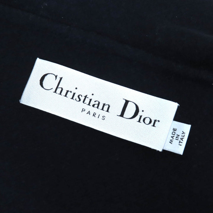 極美品△Christian Dior クリスチャンディオール 25SS 510C80Y1116 ウール ラビット ロゴスタッズ セーラーカラー ジャケット 40 正規品