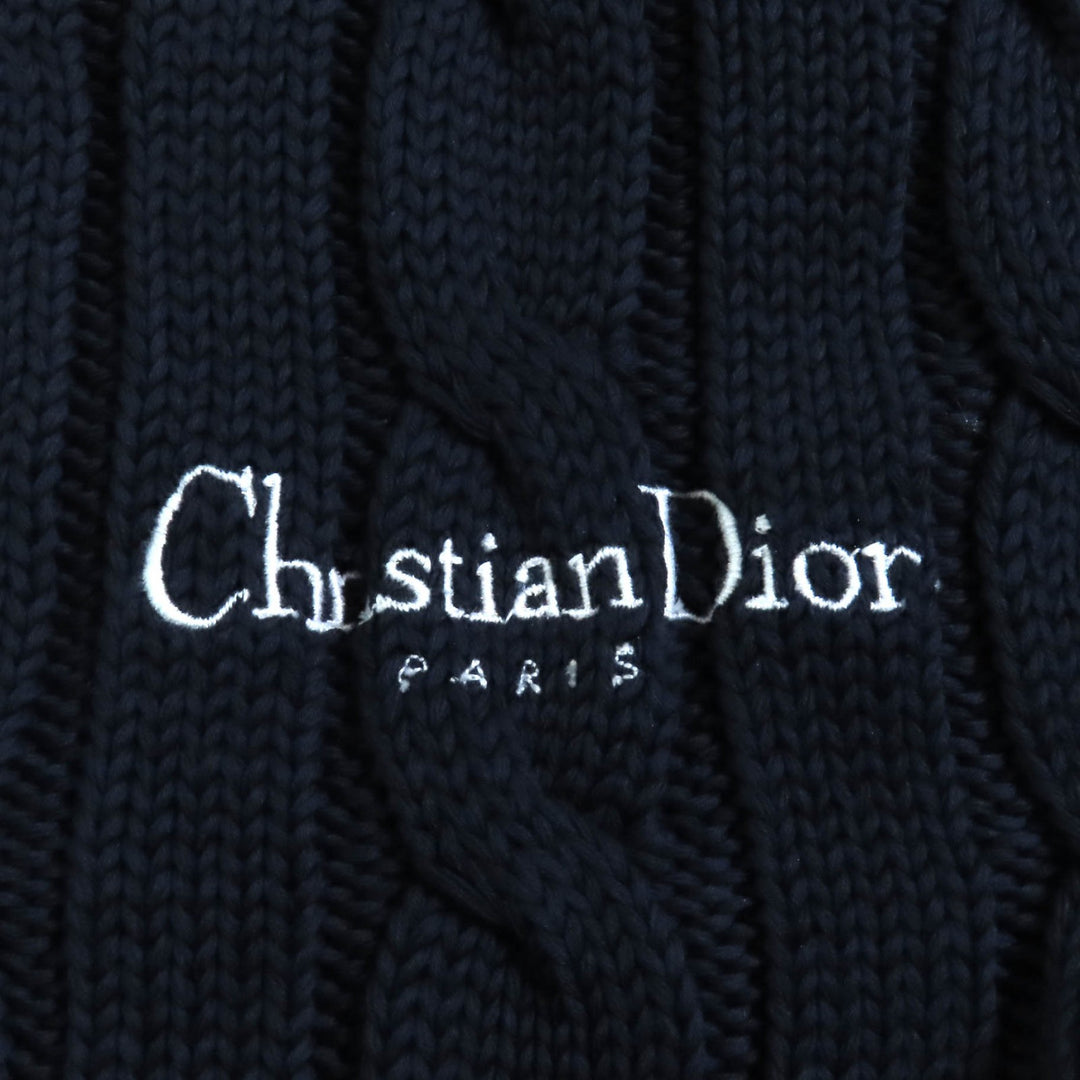 極美品★クリスチャンディオール 524G53A7051 Dior Vibe コットン100％ オーバーサイズ ロゴ刺繍入り カーディガン 40 定価370000円
