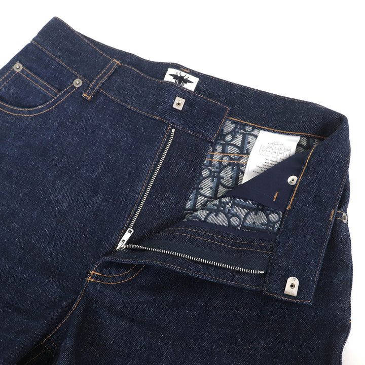 極美品△Christian Dior クリスチャンディオール 25SS 512P44A3426 裏地オブリーク ロゴワッペン デニム ショートパンツ 36 正規品 伊製