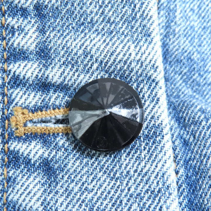 未使用★LOUIS VUITTON ルイヴィトン 24SS RW241WJ コットン100% ベルベットアクセント デニムドレス ワンピース インディゴ 38 正規品