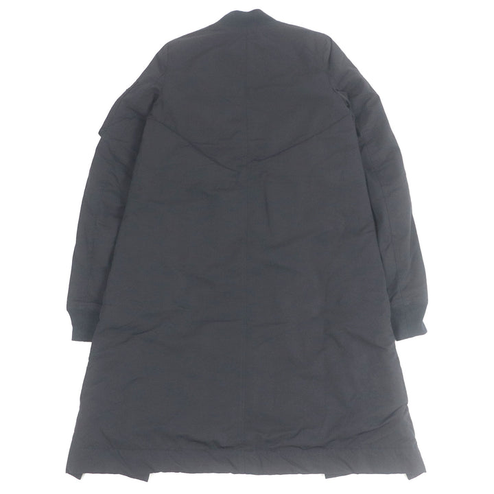 美品□RICK OWENS DRKSHDW リックオウエンス ダークシャドウ 中綿入り ロングボンバージャケット コート ブラック XS イタリア製 メンズ