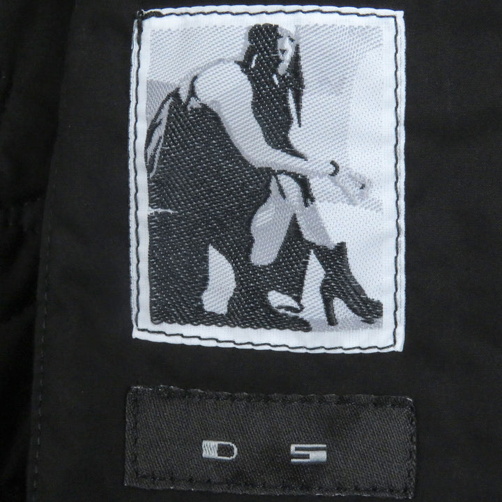美品□RICK OWENS DRKSHDW リックオウエンス ダークシャドウ 中綿入り ロングボンバージャケット コート ブラック XS イタリア製 メンズ