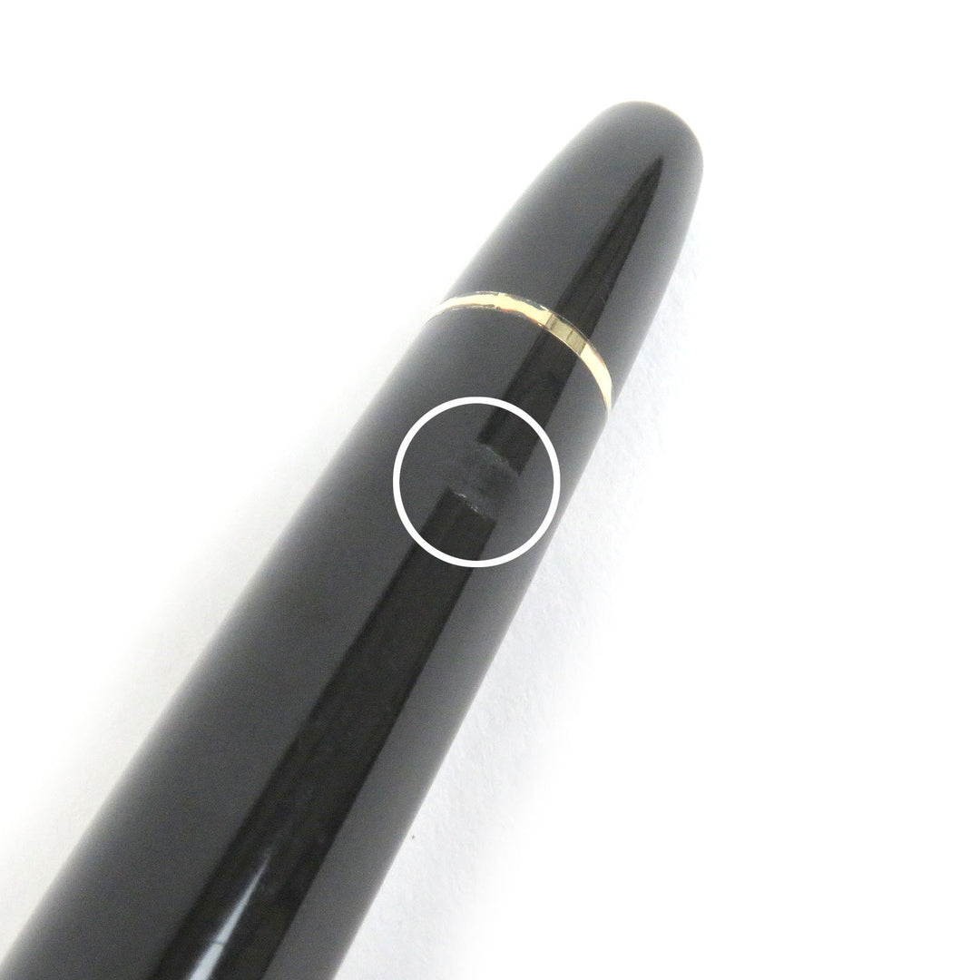 良品□MONTBLANC モンブラン マイスターシュテュック ホワイトスター ペン先14K Fニブ キャップ式 万年筆 ブラック ゴールド ドイツ製