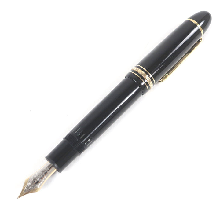 良品□MONTBLANC モンブラン マイスターシュテュック 149 ペン先14K Fニブ キャップ式 万年筆 ブラック ゴールド ドイツ製 メンズ