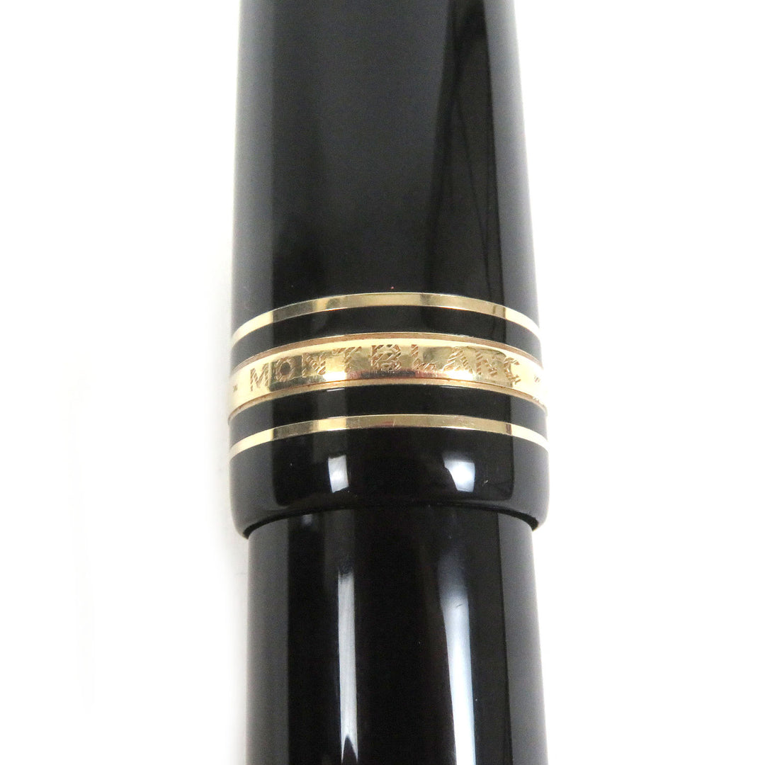 良品□MONTBLANC モンブラン マイスターシュテュック 149 ペン先14K Fニブ キャップ式 万年筆 ブラック ゴールド ドイツ製 メンズ