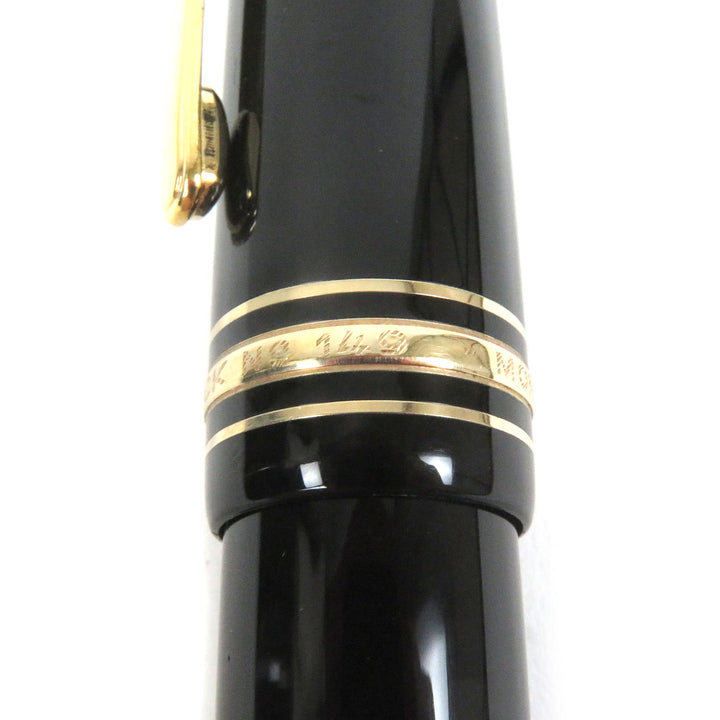 良品□MONTBLANC モンブラン マイスターシュテュック 149 ペン先14K Fニブ キャップ式 万年筆 ブラック ゴールド ドイツ製 メンズ