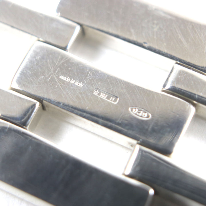美品▼GUCCI グッチ ヴィンテージ HEAVY GATE LINK BRACELET ヘビーゲートリンクブレスレット 925 シルバー 伊製 重量90.27g メンズ