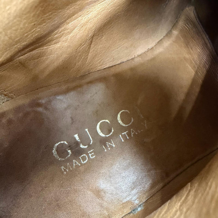 【ドンドン見直し】美品☆GUCCI グッチ 104 0088 ホースビット レザー アンクルブーツ ブラック ゴールド金具 36 イタリア製 レディース