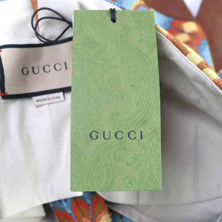 未使用品○GUCCI グッチ 675277 Z8ASY GGカレイドスコープ エクエストリアンインスパイア ラムレザー使い パンツ 44 伊製 正規品 メンズ