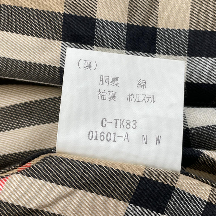 極美品▲Burberrys バーバリー ヴィンテージ 裏地ノバチェック 比翼仕立て シングル トレンチコート カーキ 94-175 メンズ