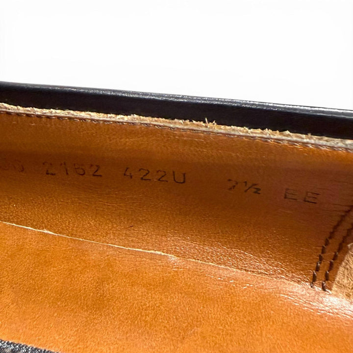 【ドンドン見直し】美品★Salvatore Ferragamo サルヴァトーレフェラガモ ダブルガンチーニ レザー ローファー ブラック 7.5