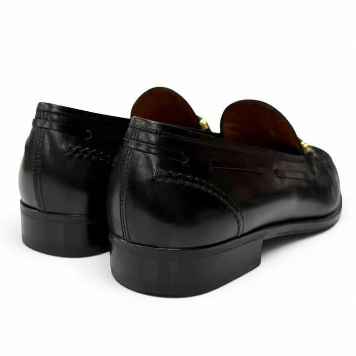 【ドンドン見直し】美品★Salvatore Ferragamo サルヴァトーレフェラガモ ダブルガンチーニ レザー ローファー ブラック 7.5