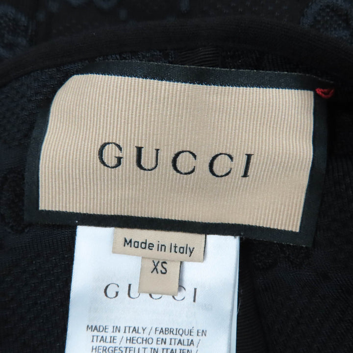 極美品☆GUCCI グッチ 747361 GG ヴィスコースクレープ スカート ブラック XS ハンガー付き イタリア製 正規品 レディース