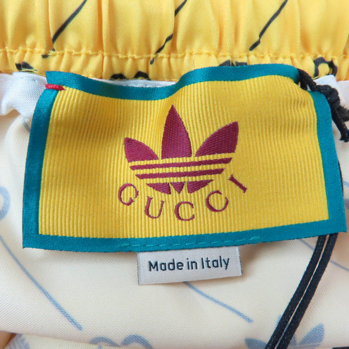 未使用品☆GUCCI×adidas グッチ×アディダス 693439 インターロッキングG ショートパンツ イエロー M イタリア製 正規品 レディース