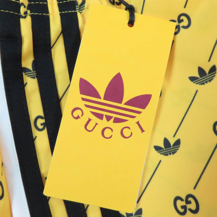 未使用品☆GUCCI×adidas グッチ×アディダス 693439 インターロッキングG ショートパンツ イエロー M イタリア製 正規品 レディース
