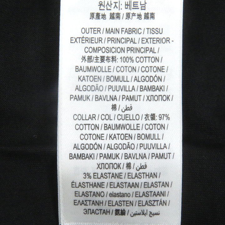 極美品□BURBERRY バーバリー 8083941 コットン100％ ロゴエンブロイダリー 刺繍 クルーネック 半袖Ｔシャツ ブラック S 正規品 メンズ