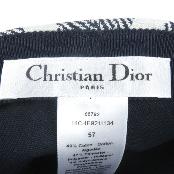 極美品□Christian Dior クリスチャンディオール 14CHE921I134 チェック 裏オブリーク 帽子 ベースボールキャップ 57 イタリア製 正規品