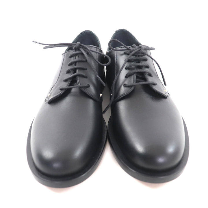 未使用品★Valentino Garavani ヴァレンティノガラヴァーニ ロックスタッズ付 レースアップ レザーシューズ ブラック 37 伊製 レディース