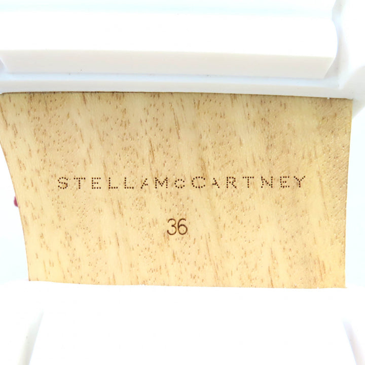 美品★Stella McCartney ステラマッカートニー 800268 EMILIE LACEUP レースアップ レザー プラットフォームシューズ RUBY 36 箱・袋付