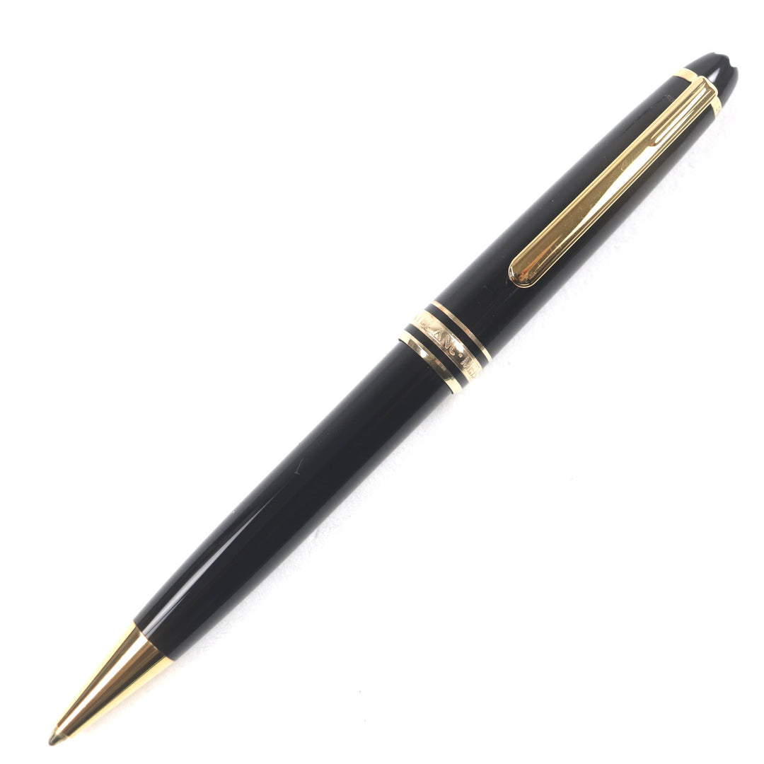 良品▼MONTBLANC モンブラン マイスターシュテュック ホワイトスター ツイスト式 ボールペン ブラック ゴールド ケース付き 筆記確認済み