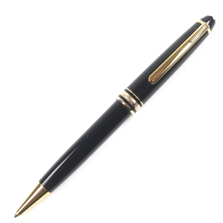 良品▼MONTBLANC モンブラン マイスターシュテュック ホワイトスター ツイスト式 ボールペン ブラック ゴールド ケース付き 筆記確認済み