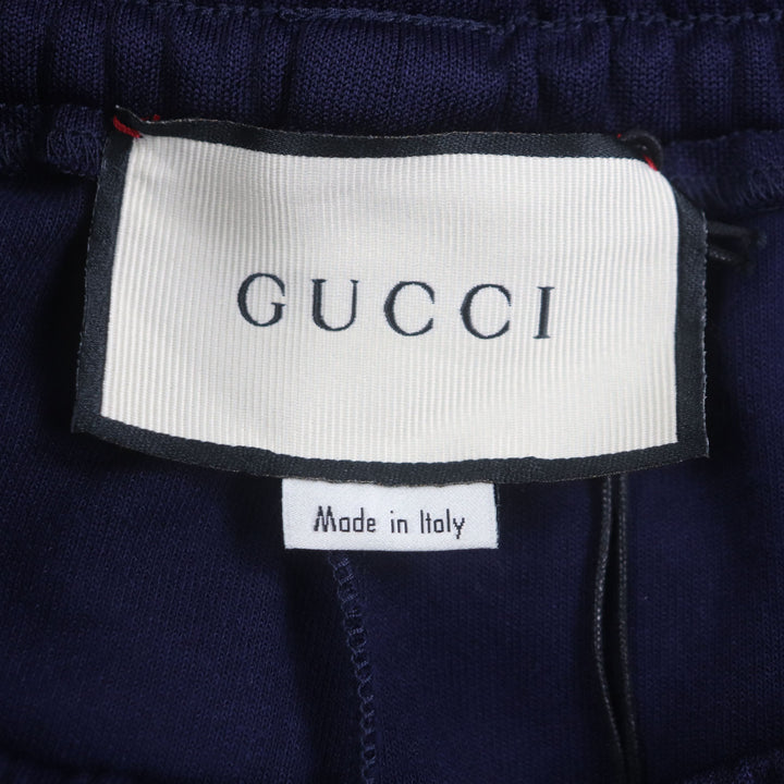 未使用品▼GUCCI グッチ 544191 ウェブライン シェリーライン バルーン テクニカルジャージー パンツ ネイビー XS 伊製 正規品 メンズ