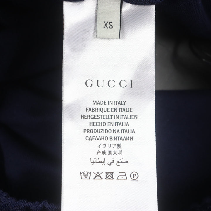 未使用品▼GUCCI グッチ 544191 ウェブライン シェリーライン バルーン テクニカルジャージー パンツ ネイビー XS 伊製 正規品 メンズ