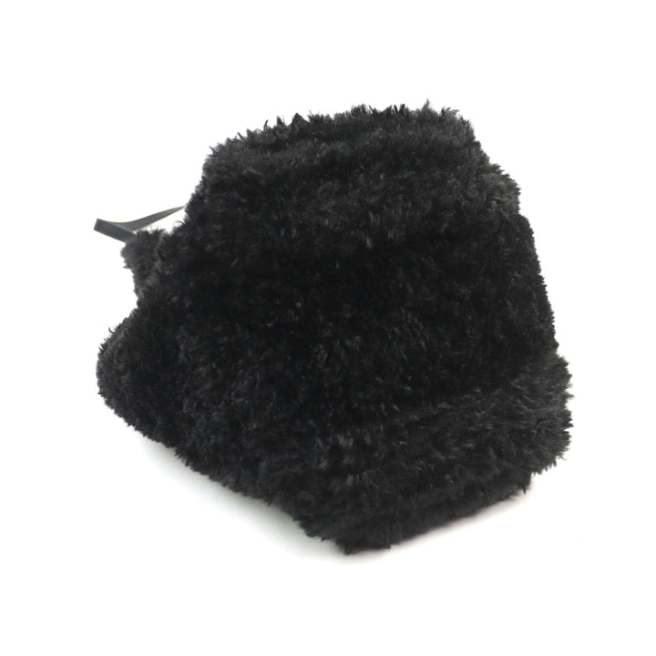極美品★BALENCIAGA バレンシアガ 672793 エブリデイ 2.0 xs ロゴ刺繍入り Fファー ショルダー トートバッグ ブラック 保存袋付 伊製