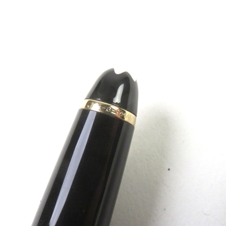 極美品○MONTBLANC モンブラン マイスターシュテュック クラシック 14K EFニブ ロゴ刻印 ホワイトスター 万年筆 ブラック ゴールド