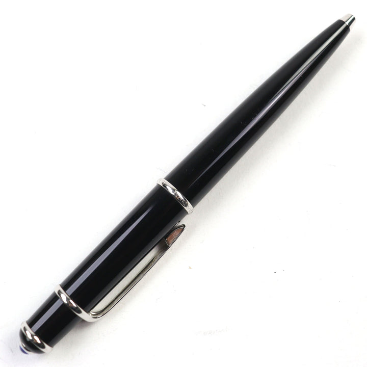 美品○Cartier カルティエ ディアボロ ドゥ カルティエ ロゴ刻印 ブルージェムストーン付き ツイスト式 ボールペン 筆記確認済み