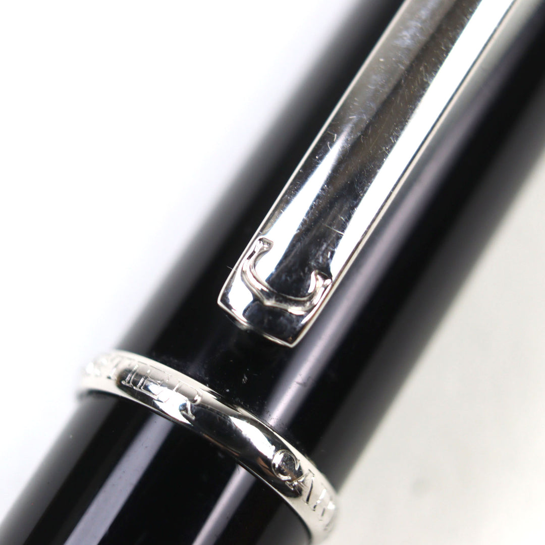 美品○Cartier カルティエ ディアボロ ドゥ カルティエ ロゴ刻印 ブルージェムストーン付き ツイスト式 ボールペン 筆記確認済み