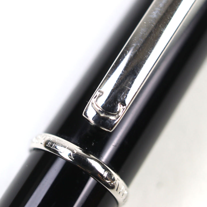 美品○Cartier カルティエ ディアボロ ドゥ カルティエ ロゴ刻印 ブルージェムストーン付き ツイスト式 ボールペン 筆記確認済み