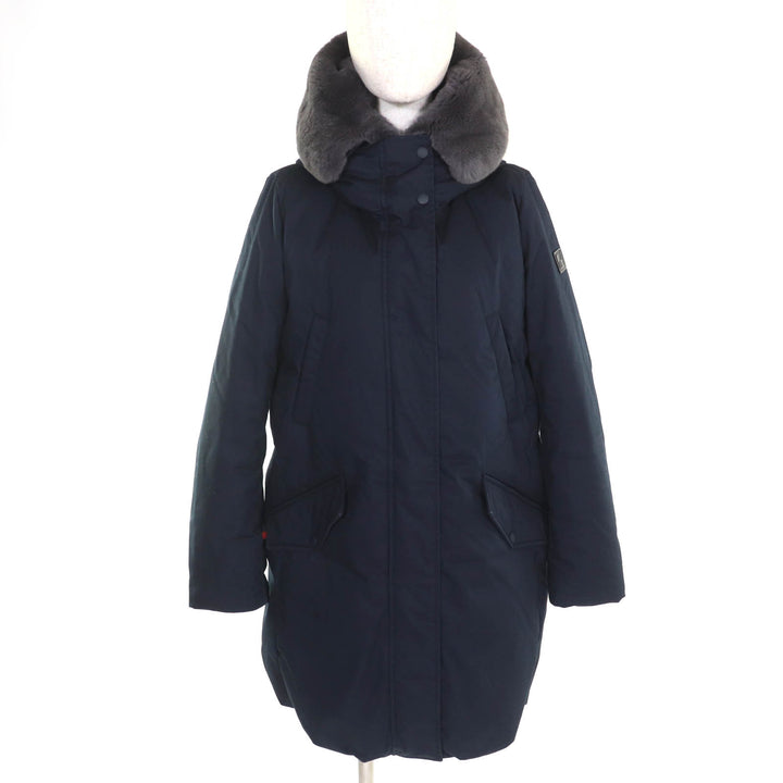 美品△WOOLRICH ウールリッチ WWCPS2869 COCOON PARKA コクーンパーカ ラビットファー・フード付き ダウンコート ネイビー M 正規品