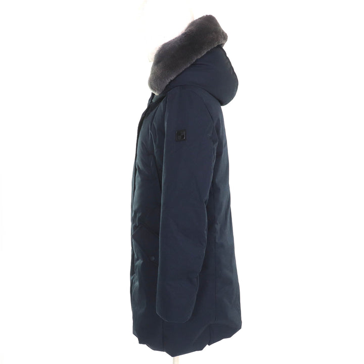 美品△WOOLRICH ウールリッチ WWCPS2869 COCOON PARKA コクーンパーカ ラビットファー・フード付き ダウンコート ネイビー M 正規品