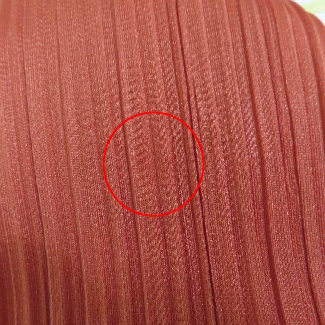 極美品☆PLEATS PLEASE プリーツプリーズ イッセイミヤケ PP81-JT223 半袖 ワンピース オレンジ系 3 日本製 正規品 レディース