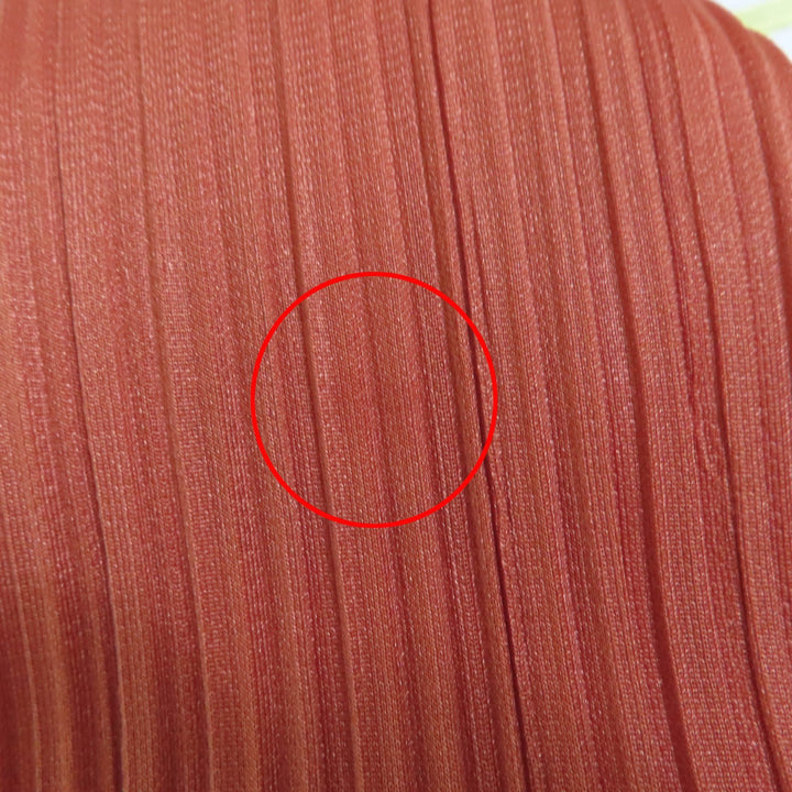 極美品☆PLEATS PLEASE プリーツプリーズ イッセイミヤケ PP81-JT223 半袖 ワンピース オレンジ系 3 日本製 正規品 レディース