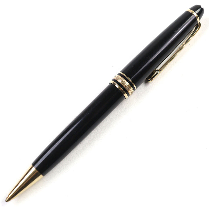 良品○MONTBLANC モンブラン マイスターシュテュック クラシック ロゴ刻印 ホワイトスター ツイスト式 ボールペン ドイツ製 筆記確認済み