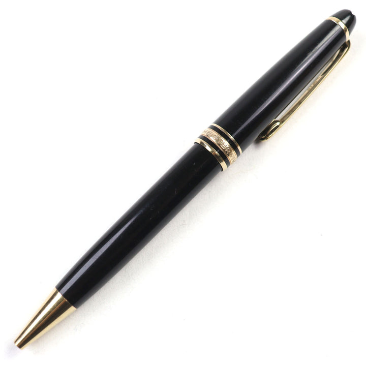 良品○MONTBLANC モンブラン マイスターシュテュック クラシック ロゴ刻印 ホワイトスター ツイスト式 ボールペン ドイツ製 筆記確認済み