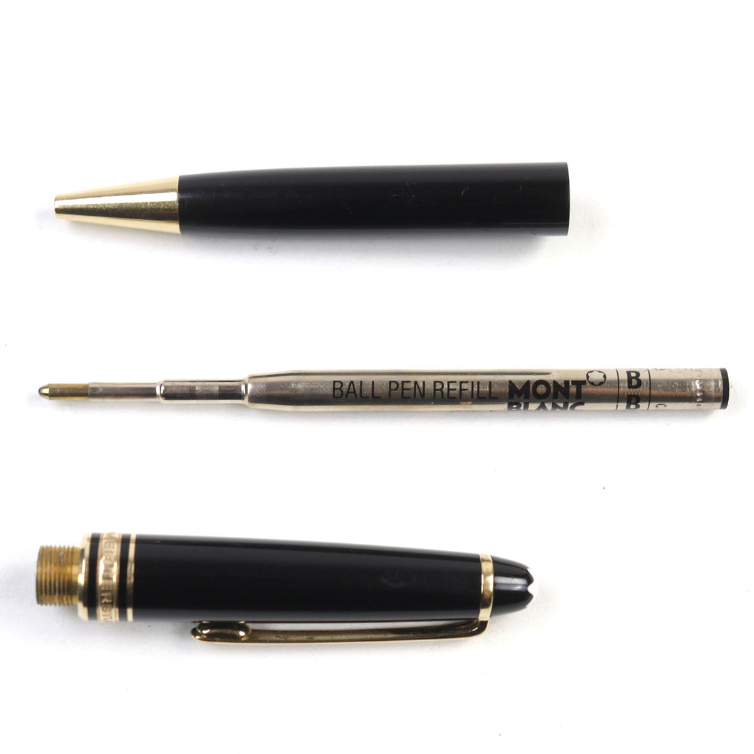 良品○MONTBLANC モンブラン マイスターシュテュック クラシック ロゴ刻印 ホワイトスター ツイスト式 ボールペン ドイツ製 筆記確認済み